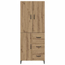 vidaXL Magasfiú fiókkal Artisan tölgy 69,5 x 34 x 180 cm Faanyag