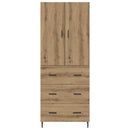 vidaXL Magasfiú 2 pcs Artisan tölgy 69,5 x 34 x 180 cm Faanyag
