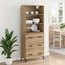 vidaXL Magasfiú fiókkal Artisan tölgy 69,5 x 34 x 180 cm Faanyag