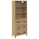 vidaXL Magasfiú fiókkal Artisan tölgy 69,5 x 34 x 180 cm Faanyag