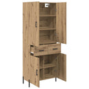 vidaXL Magasfiú fiókkal Artisan tölgy 69,5 x 34 x 180 cm Faanyag