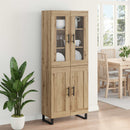 vidaXL Magasfiú 2 pcs Artisan tölgy 69,5 x 34 x 180 cm Faanyag