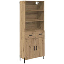 vidaXL Magasfiú fiókkal Artisan tölgy 69,5 x 32,5 x 180 cm Faanyag