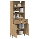 vidaXL Magasfiú fiókkal Artisan tölgy 69,5 x 32,5 x 180 cm Faanyag