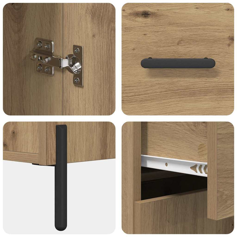 vidaXL Magasfiú fiókkal Artisan tölgy 69,5 x 34 x 180 cm Faanyag