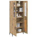 vidaXL Magasfiú 2 pcs Artisan tölgy 69,5 x 34 x 180 cm Faanyag