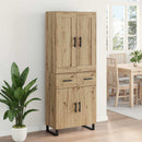 vidaXL Magasfiú 2 pcs Artisan tölgy 69,5 x 34 x 180 cm Faanyag