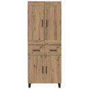 vidaXL Magasfiú 2 pcs Artisan tölgy 69,5 x 34 x 180 cm Faanyag