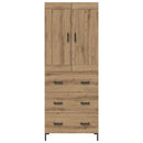 vidaXL Magasfiú fiókkal 2 pcs Artisan tölgy Faanyag