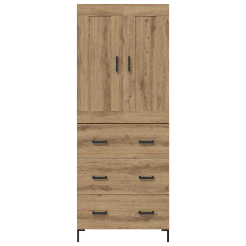 vidaXL Magasfiú fiókkal 2 pcs Artisan tölgy Faanyag