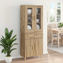 vidaXL Magasfiú fiókkal Artisan tölgy 69,5 x 34 x 180 cm Faanyag