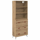 vidaXL Magasfiú fiókkal Artisan tölgy 69,5 x 34 x 180 cm Faanyag