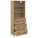 vidaXL Magasfiú fiókkal Artisan tölgy 69,5 x 34 x 180 cm Faanyag