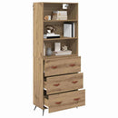 vidaXL Magasfiú fiókkal Artisan tölgy 69,5 x 34 x 180 cm Faanyag