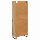 vidaXL Magasfiú 2 pcs Artisan tölgy 69,5 x 34 x 180 cm Faanyag