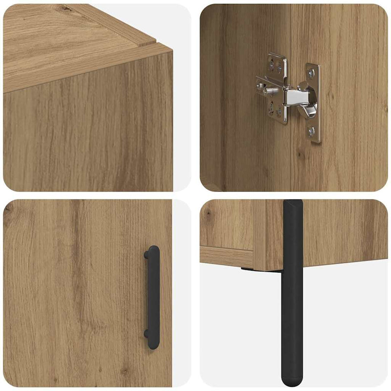 vidaXL Magasfiú Artisan tölgy 69,5 x 34 x 180 cm Faanyag