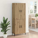 vidaXL Magasfiú Artisan tölgy 69,5 x 34 x 180 cm Faanyag