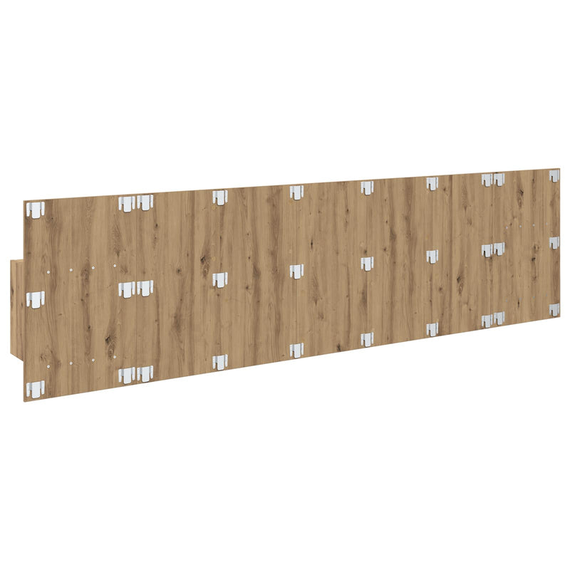 vidaXL Fejtámla Szekrénnyel fiókkal 3 pcs Artisan tölgy Faanyag