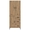 vidaXL Magasfiú fiókkal Artisan tölgy 69,5 x 34 x 180 cm Faanyag