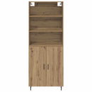 vidaXL Magasfiú 2 pcs Artisan tölgy 69,5 x 32,5 x 180 cm Faanyag