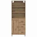 vidaXL Magasfiú 2 pcs Artisan tölgy 69,5 x 32,5 x 180 cm Faanyag