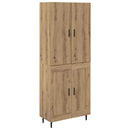 vidaXL Magasfiú 2 pcs Artisan tölgy 69,5 x 34 x 180 cm Faanyag