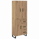 vidaXL Magasfiú fiókkal 2 pcs Artisan tölgy 69,5 x 34 x 180 cm