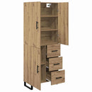 vidaXL Magasfiú fiókkal 2 pcs Artisan tölgy 69,5 x 34 x 180 cm