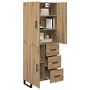 vidaXL Magasfiú fiókkal 2 pcs Artisan tölgy 69,5 x 34 x 180 cm