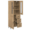 vidaXL Magasfiú 2 pcs Artisan tölgy 69,5 x 34 x 180 cm Faanyag
