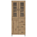 vidaXL Magasfiú 2 pcs Artisan tölgy 69,5 x 34 x 180 cm Faanyag