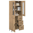 vidaXL Magasfiú 2 pcs Artisan tölgy 69,5 x 34 x 180 cm Faanyag