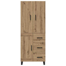 vidaXL Magasfiú 2 pcs Artisan tölgy 69,5 x 34 x 180 cm