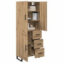 vidaXL Magasfiú 2 pcs Artisan tölgy 69,5 x 34 x 180 cm
