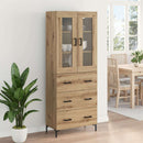 vidaXL Magasfiú 2 pcs Artisan tölgy 69,5 x 34 x 180 cm Faanyag