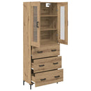 vidaXL Magasfiú 2 pcs Artisan tölgy 69,5 x 34 x 180 cm Faanyag