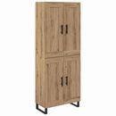 vidaXL Magasfiú 2 pcs Artisan tölgy 69,5 x 34 x 180 cm Faanyag
