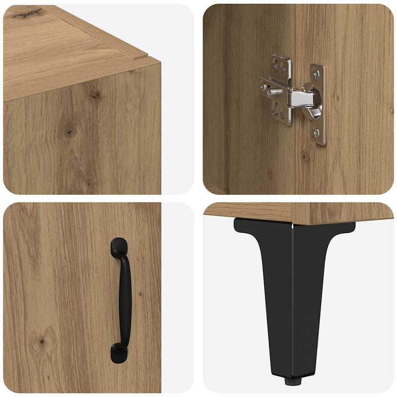 vidaXL Magasfiú Artisan tölgy 69,5 x 34 x 180 cm Faanyag