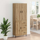 vidaXL Magasfiú 2 pcs Artisan tölgy 69,5 x 34 x 180 cm Faanyag
