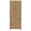 vidaXL Magasfiú 2 pcs Artisan tölgy 69,5 x 34 x 180 cm Faanyag