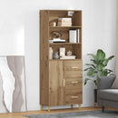 vidaXL Magasfiú fiókkal Artisan tölgy 69,5 x 32,5 x 180 cm Faanyag
