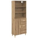 vidaXL Magasfiú fiókkal Artisan tölgy 69,5 x 32,5 x 180 cm Faanyag