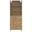 vidaXL Magasfiú fiókkal Artisan tölgy 69,5 x 32,5 x 180 cm Faanyag