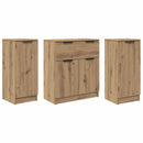 vidaXL Széf 3 db Artisan tölgy 120 x 30 x 70 cm Szerelt Fa