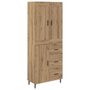 vidaXL Magasfiú 2 pcs Artisan tölgy 69,5 x 34 x 180 cm Faanyag