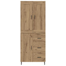 vidaXL Magasfiú 2 pcs Artisan tölgy 69,5 x 34 x 180 cm Faanyag