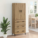 vidaXL Magasfiú fiókkal Artisan tölgy 69,5 x 34 x 180 cm Faanyag
