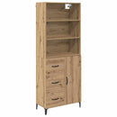 vidaXL Magasfiú fiókkal Artisan tölgy 69,5 x 34 x 180 cm Faanyag