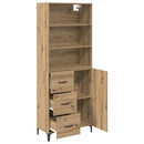 vidaXL Magasfiú fiókkal Artisan tölgy 69,5 x 34 x 180 cm Faanyag
