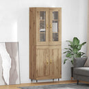vidaXL Magasfiú 2 db Artisan tölgy 69,5 x 34 x 180 cm Szerelt Fa